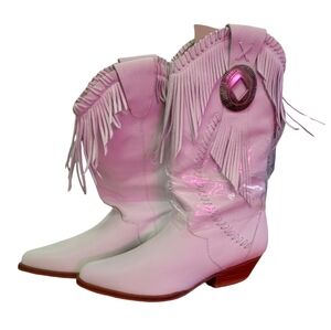 Circle S tonka white fringe cowboy boots